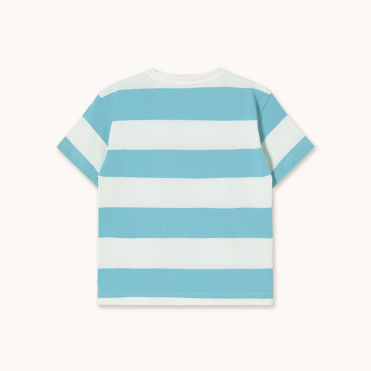 [TINYCOTTONS] Stripes Knit Tee - Light Cyan