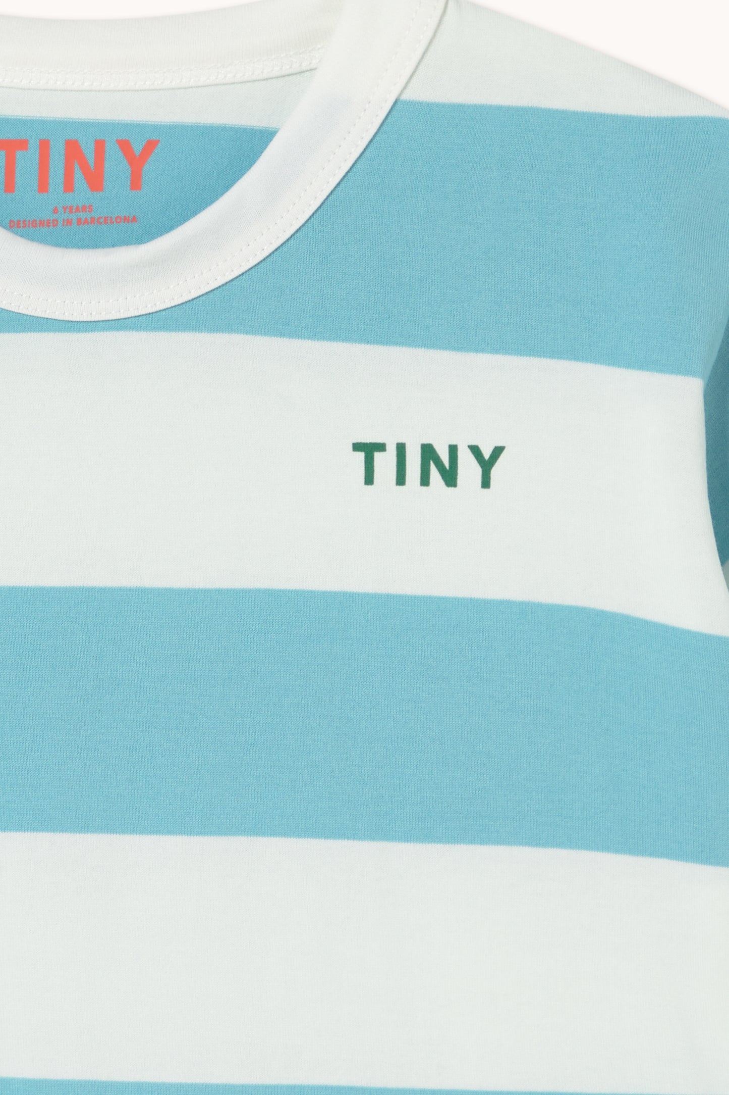 [TINYCOTTONS] Stripes Knit Tee - Light Cyan