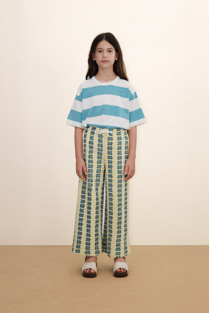 [TINYCOTTONS] Stripes Knit Tee - Light Cyan