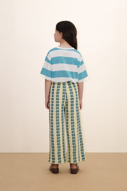[TINYCOTTONS] Stripes Knit Tee - Light Cyan