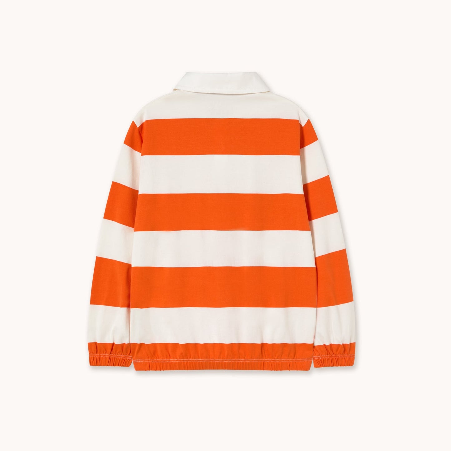 [TINYCOTTONS] Stripes Knit Polo Sleeve Tee - Summer Red