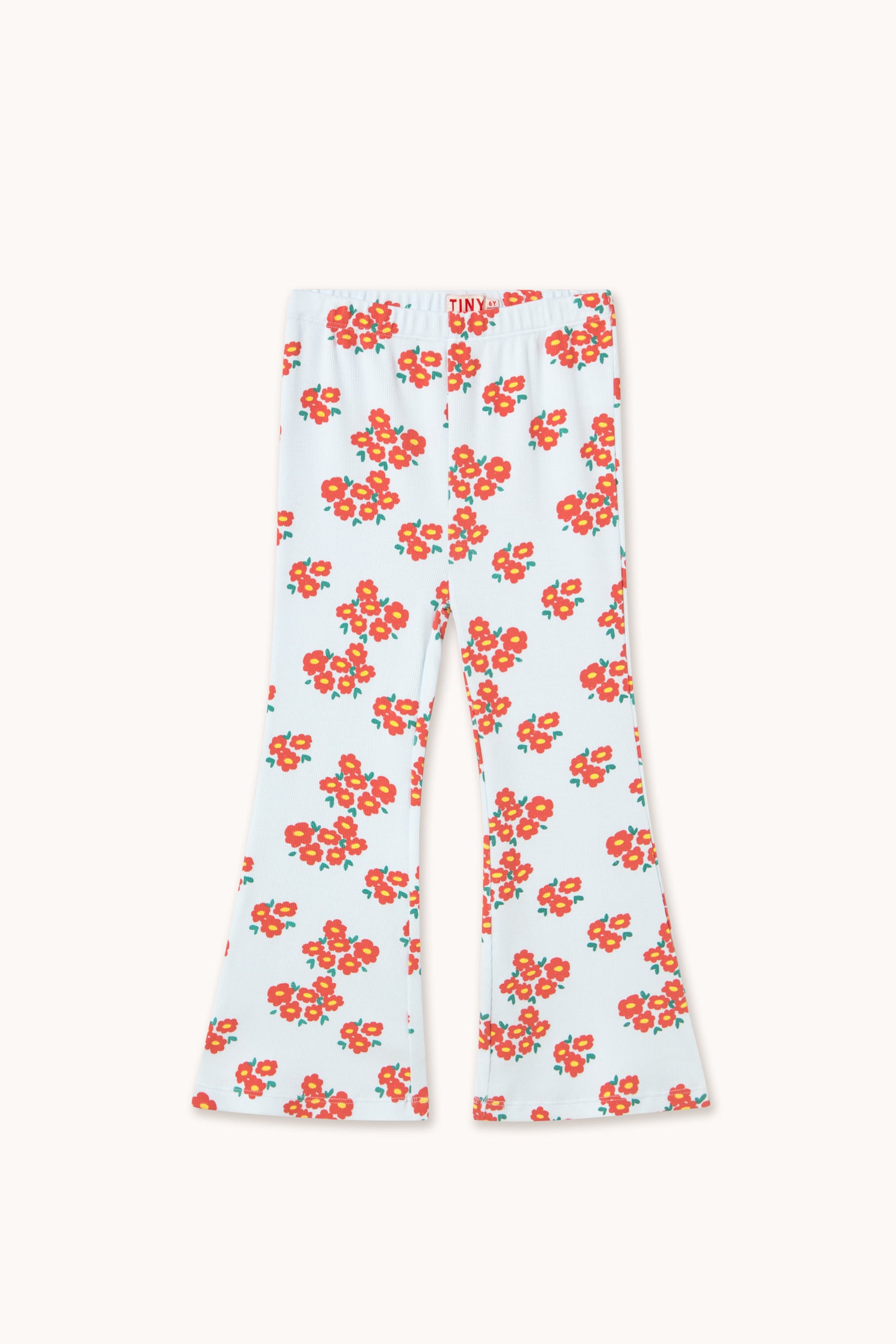 [TINYCOTTONS] Blossoms Rib Pant - Ice Blue