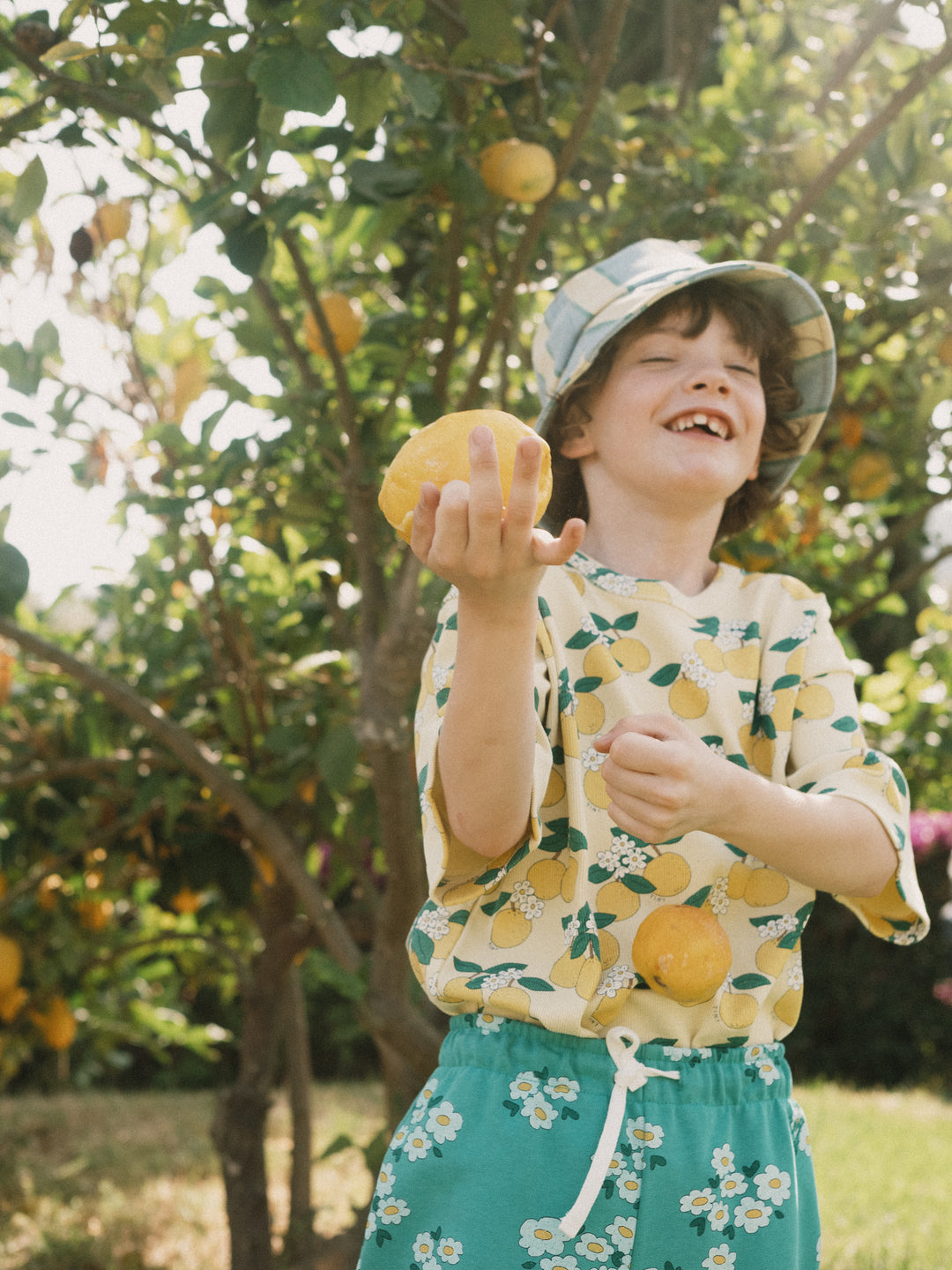 [TINYCOTTONS] Oranges Rib Tee - Mellow Yellow