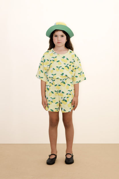 [TINYCOTTONS] Oranges Rib Short - Mellow Yellow