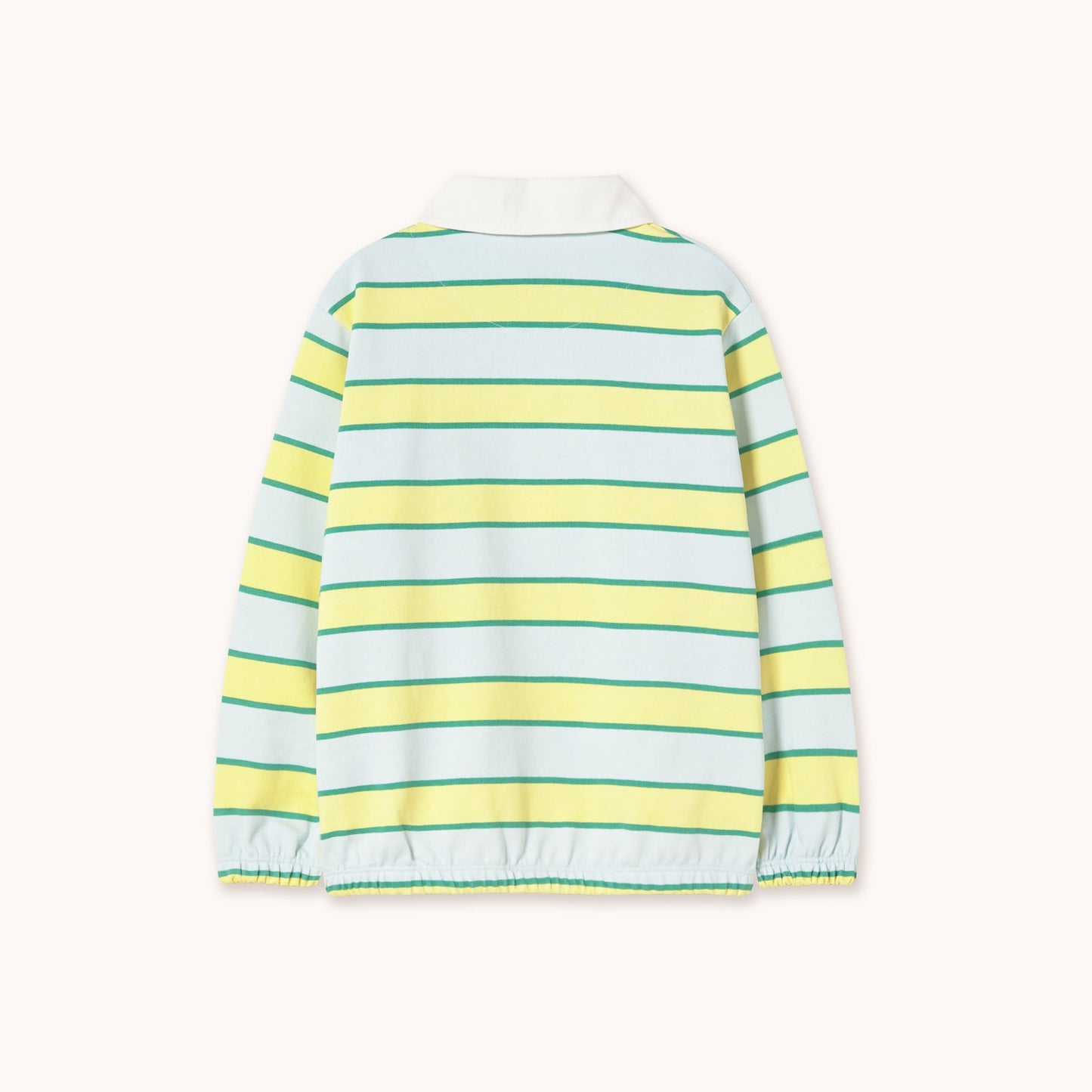 [TINYCOTTONS] Retro Stripes Polo Sweatshirt - Iceblue