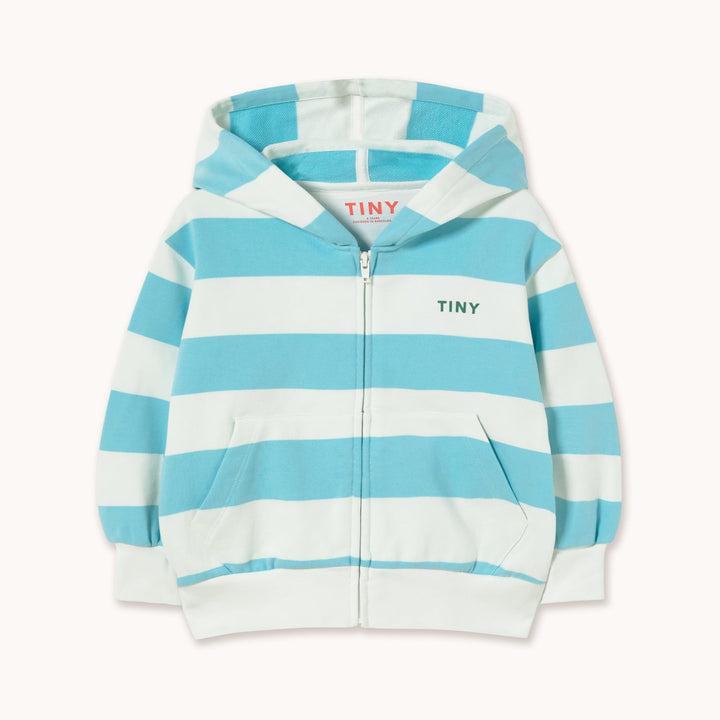 [TINYCOTTONS] Cyan Stripes Hoodie - Light Cyan