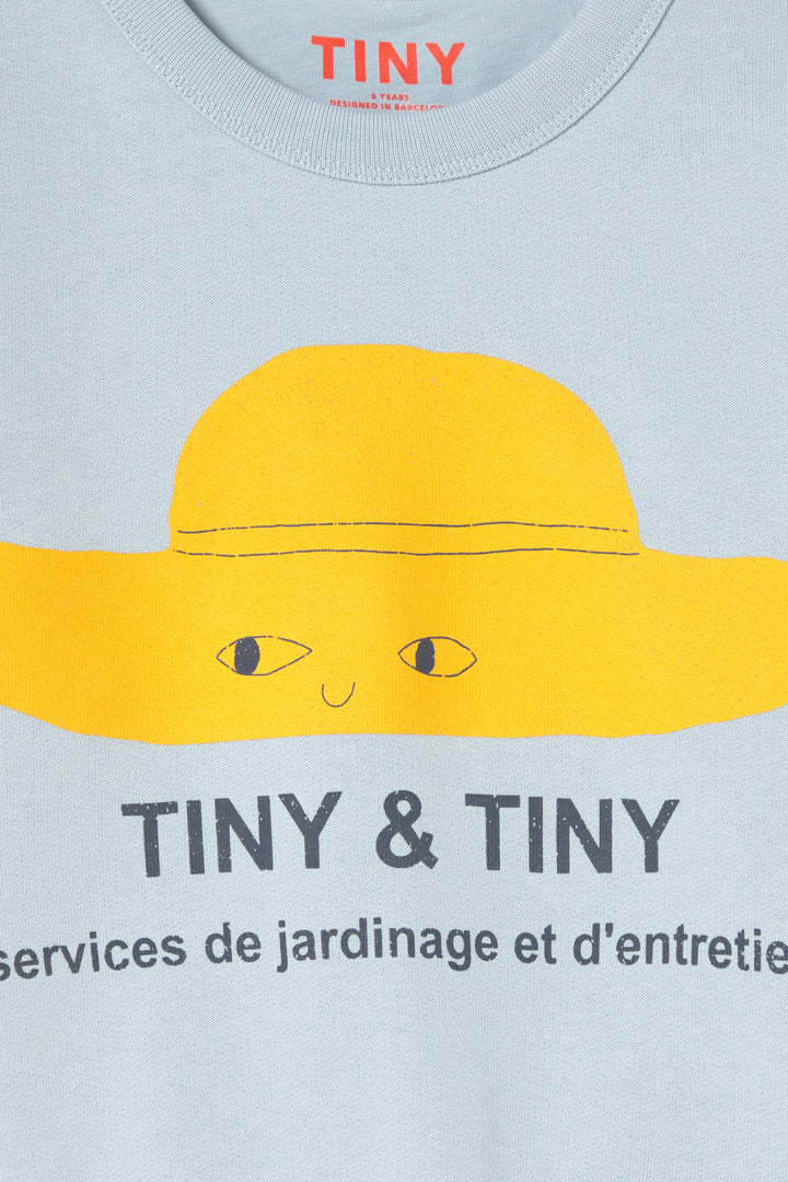 [Tinycottons] Tiny Hat Graphic Sweatshirt - Washed Blue