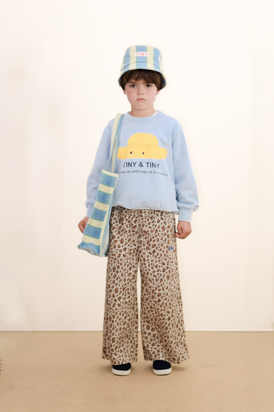 [Tinycottons] Tiny Hat Graphic Sweatshirt - Washed Blue