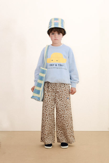 [Tinycottons] Tiny Hat Graphic Sweatshirt - Washed Blue