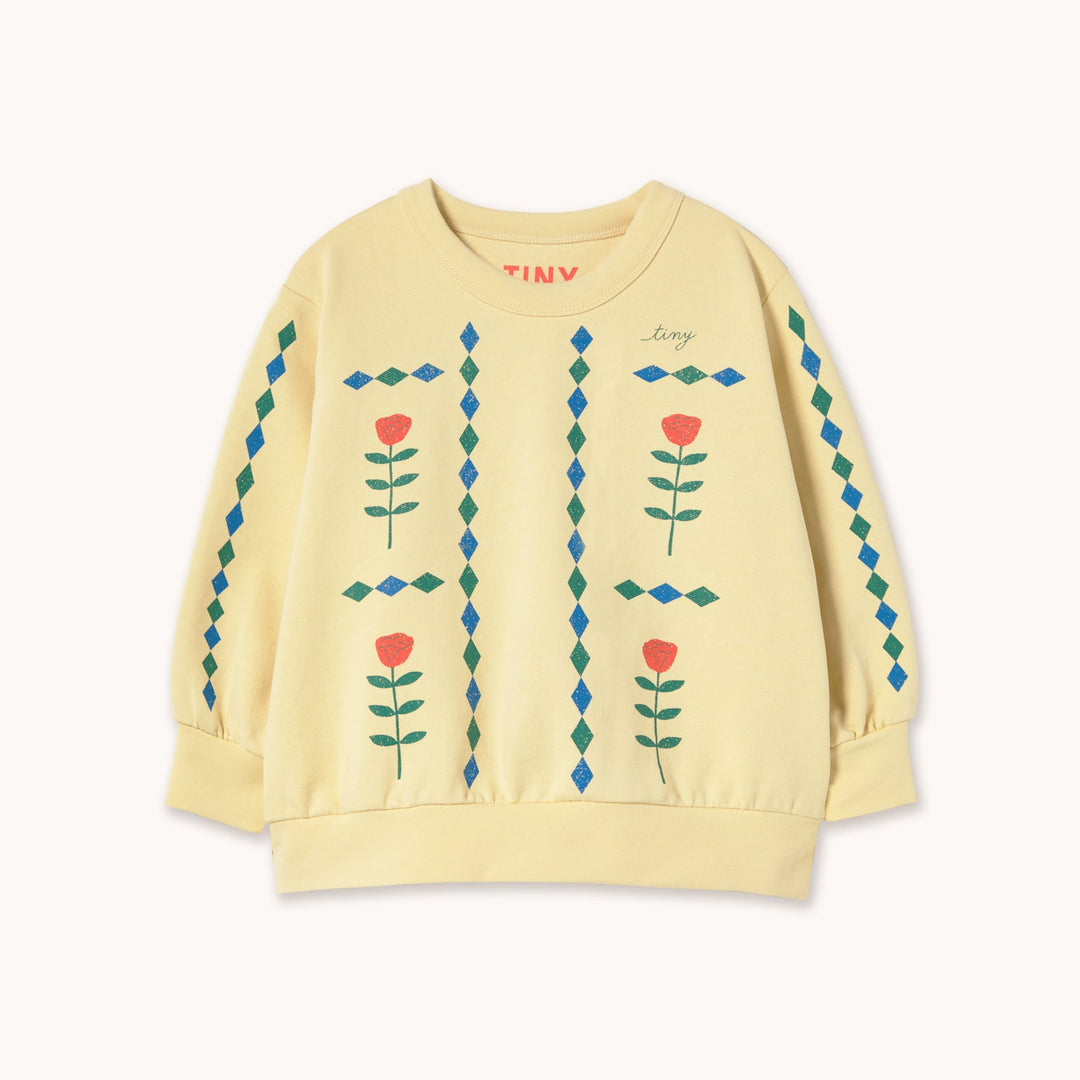 [Tinycottons] Diamonds Graphic Sweatshirt - Dusty Yellow