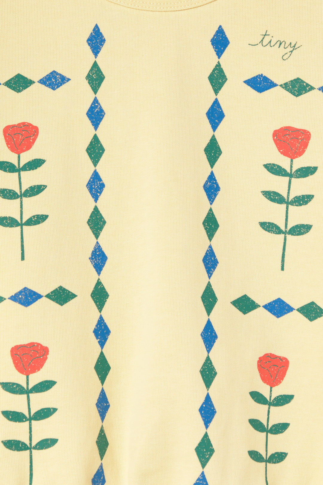 [Tinycottons] Diamonds Graphic Sweatshirt - Dusty Yellow