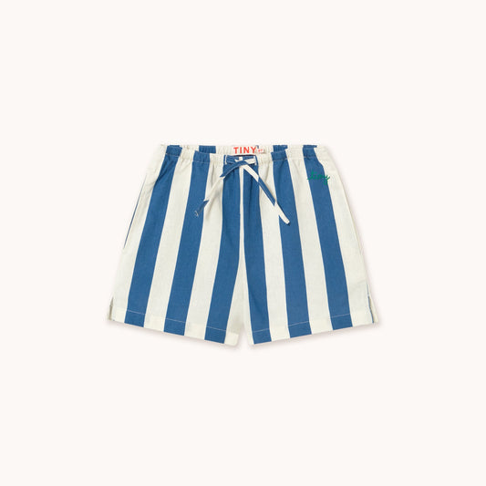 [TINYCOTTONS] Light Navy Striped Shorts - Light Navy