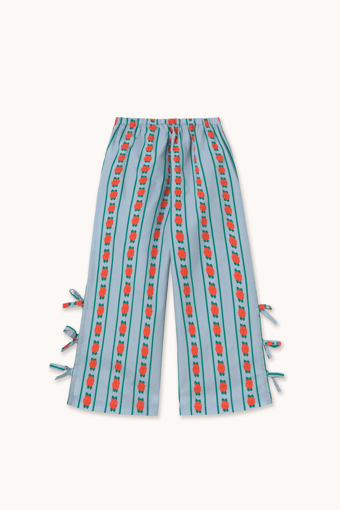 [TINYCOTTONS]Rose Pattern Pant - Washed Blue