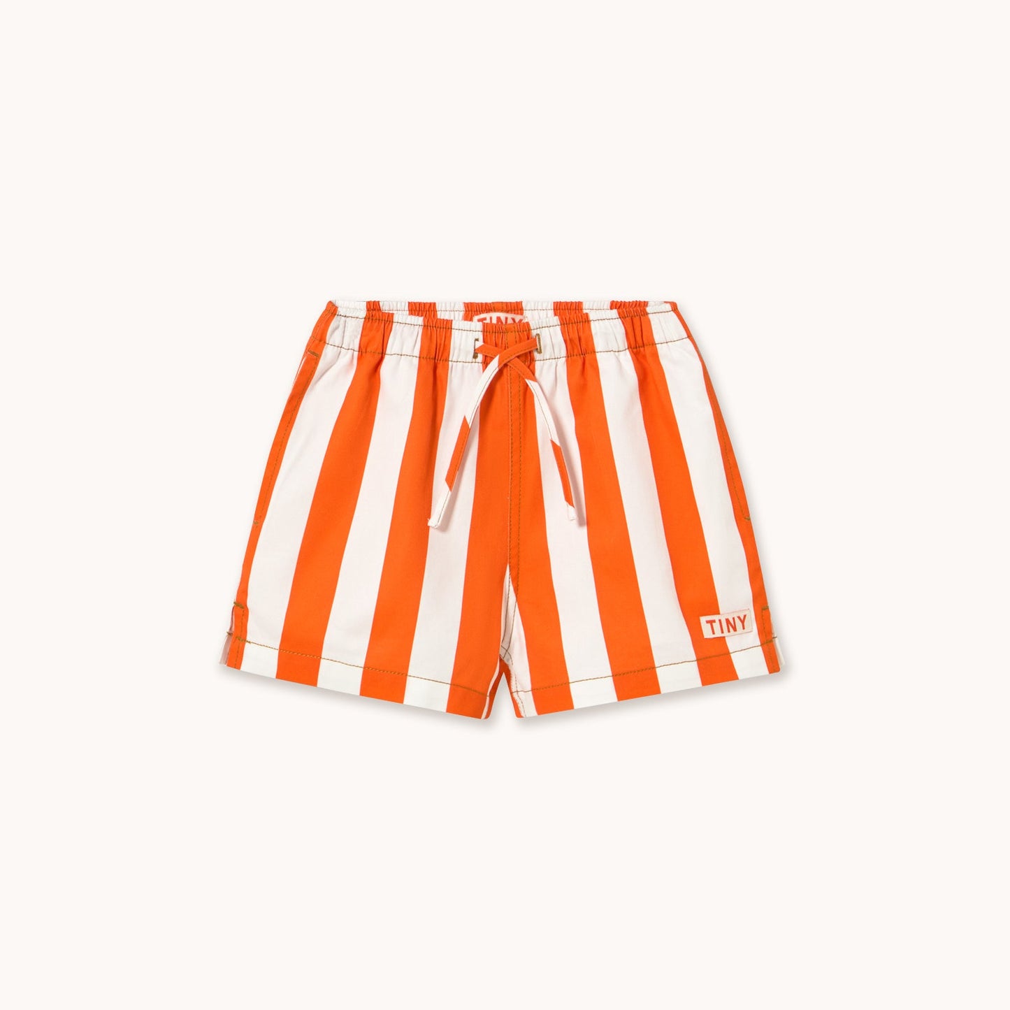 [TINYCOTTONS] Stripes Twill Shorts - Summer Red