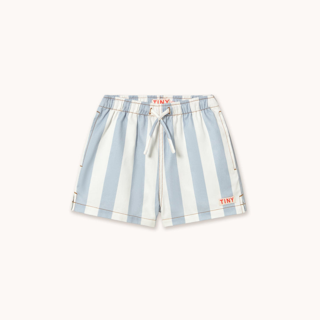 [TINYCOTTONS] Stripes Twill Shorts - Washed Blue