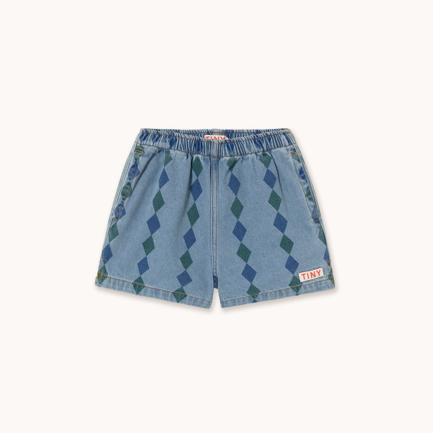 [TINYCOTTONS] Diamonds Shorts - Light Wash Denim