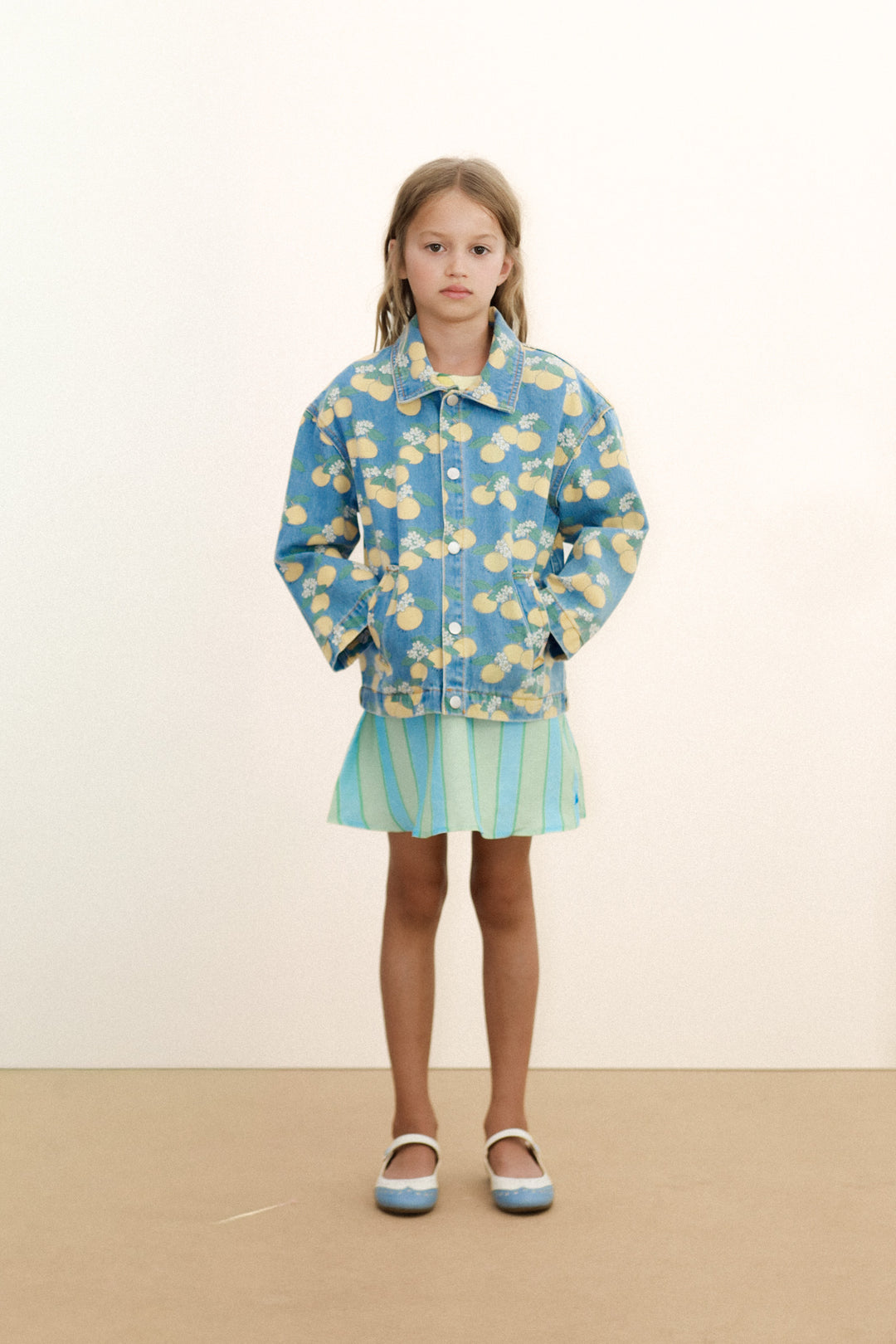 [TINYCOTTONS] Oranges Denim Jacket - Light Wahs Denim