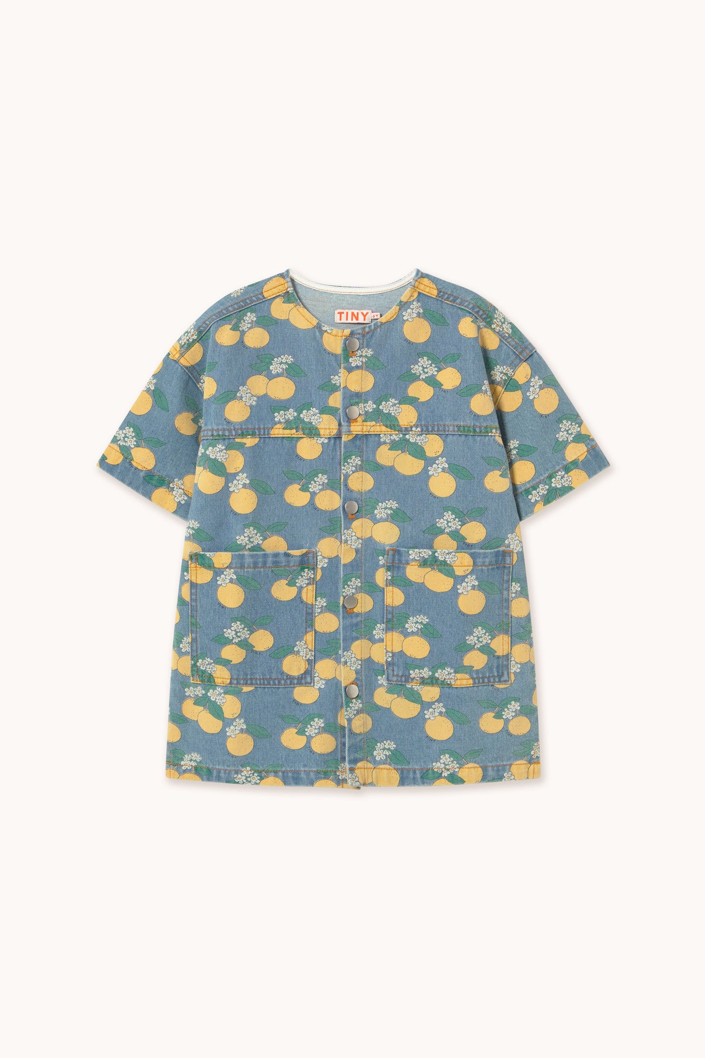 [TINYCOTTONS] Oranges Denim Dress - Light Wash Denim