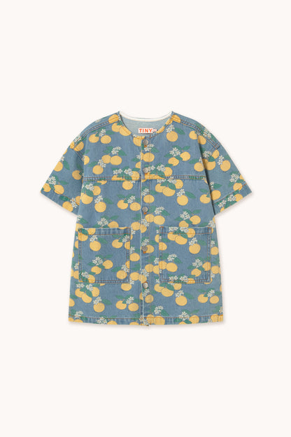 [TINYCOTTONS] Oranges Denim Dress - Light Wash Denim