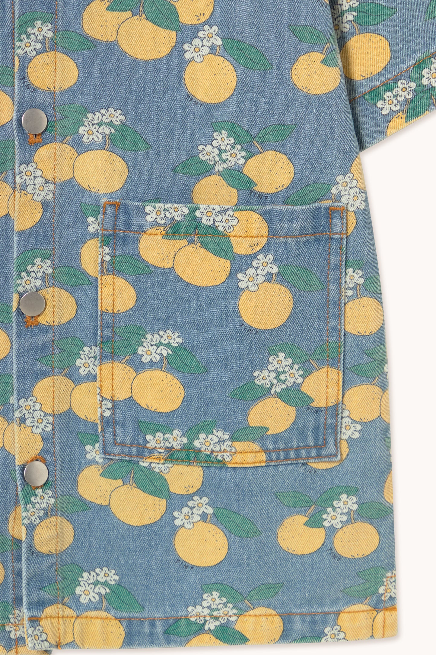 [TINYCOTTONS] Oranges Denim Dress - Light Wash Denim