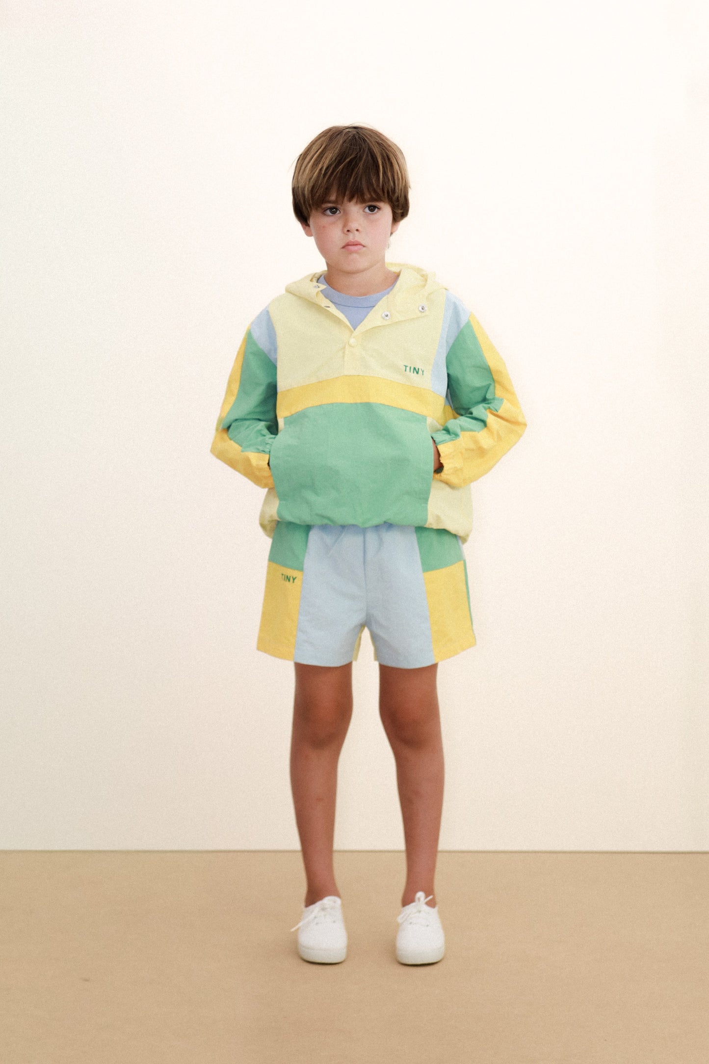 [TINYCOTTONS] Color Block Woven Jacket - Multicolor