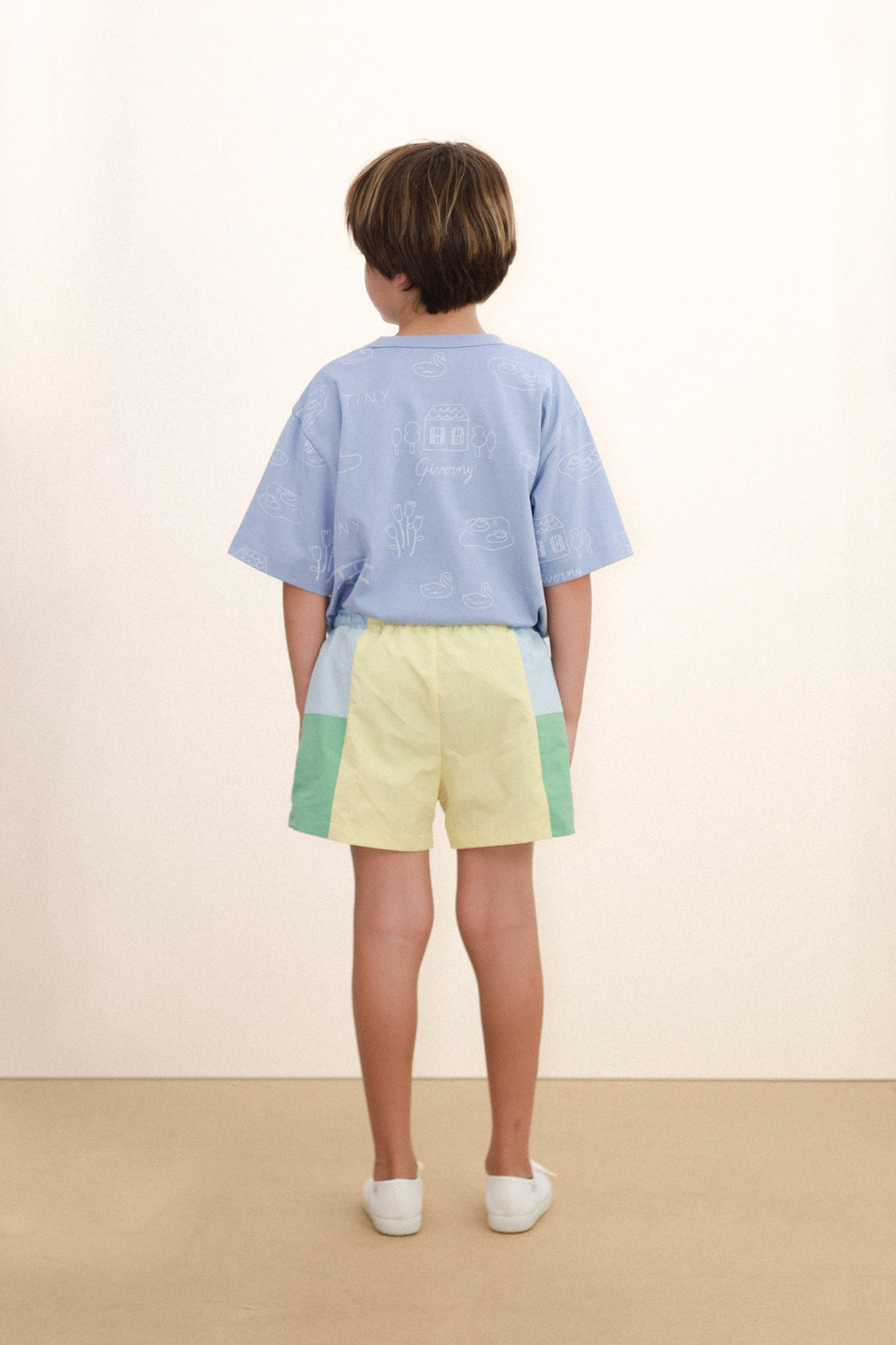 [TINYCOTTONS] Color Block Woven Shorts - Multicolor