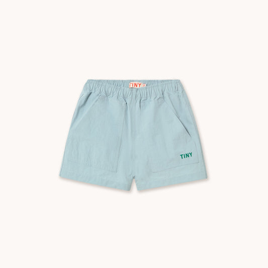 [TINYCOTTONS]Solid Woven Shorts - Washed Blue