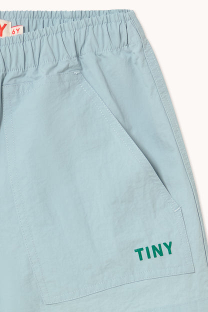 [TINYCOTTONS]Solid Woven Shorts - Washed Blue