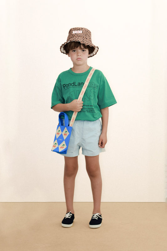 [TINYCOTTONS]Solid Woven Shorts - Washed Blue