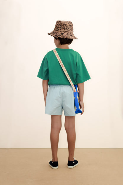 [TINYCOTTONS]Solid Woven Shorts - Washed Blue