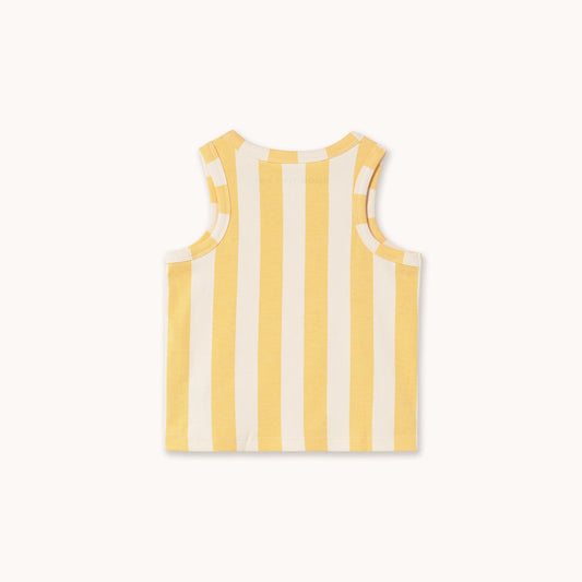 [TINYCOTTONS]Yellow Stripes Tank Top - Dusty Yellow