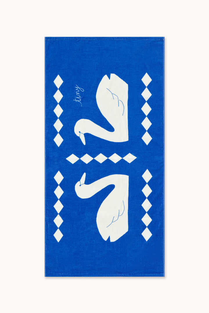 [TINYCOTTONS] Swans Towel - Blue