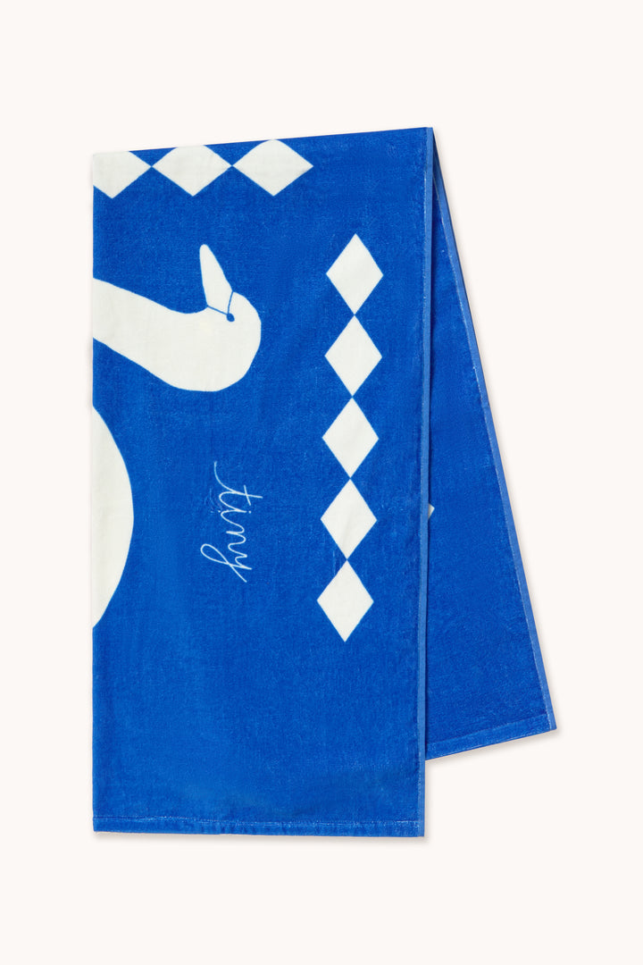 [TINYCOTTONS] Swans Towel - Blue