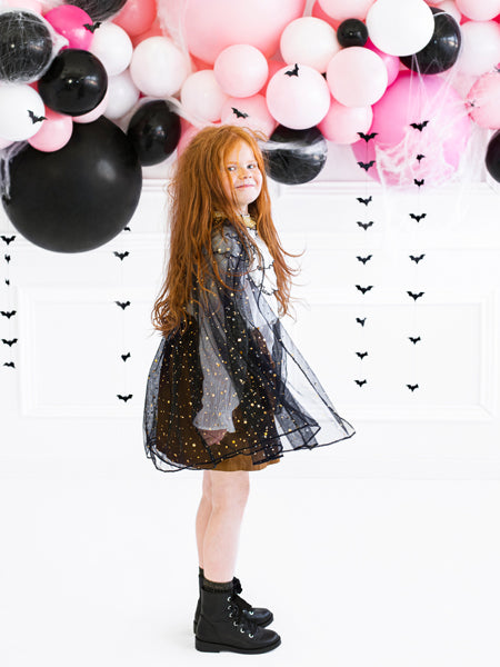 [PartyDeco]Costume for a girl - Cape, black