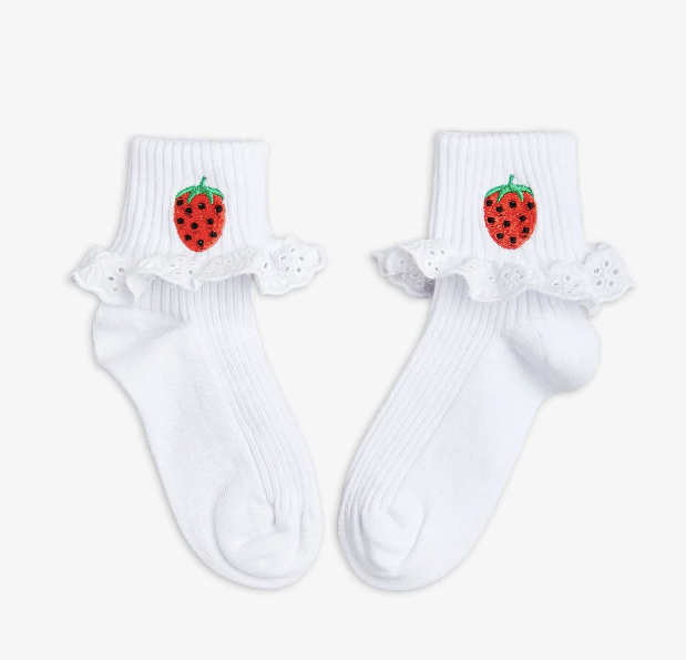 Mini rodini Strawberries lace socks