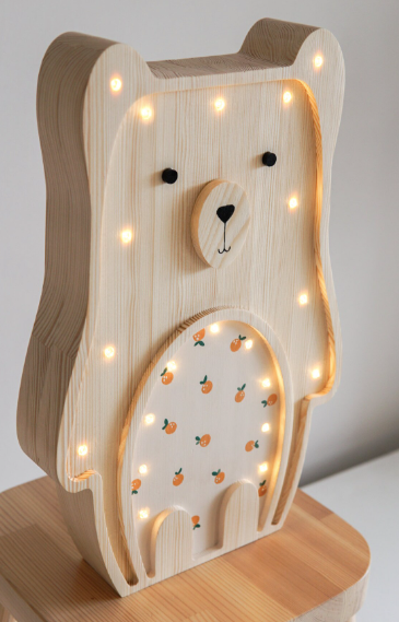 [r o o m G A G A ] Wooden Teddy Orange Belly