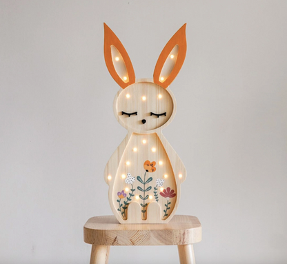 [r o o m G A G A ] Wooden Bunny Lamp - Spring Edition