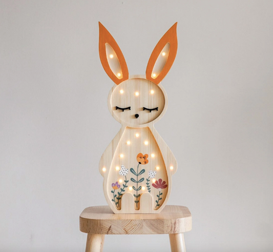 [r o o m G A G A ] Wooden Bunny Lamp - Spring Edition