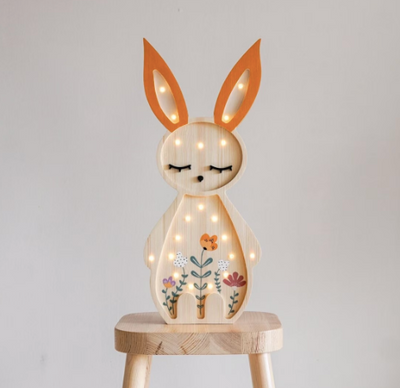 [r o o m G A G A ] Wooden Bunny Lamp - Spring Edition