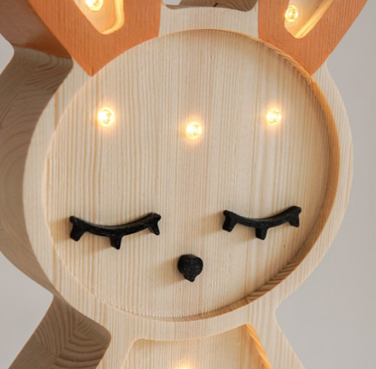 [r o o m G A G A ] Wooden Bunny Lamp - Spring Edition