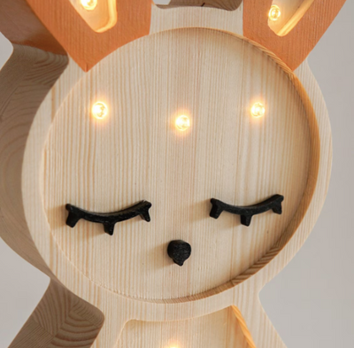 [r o o m G A G A ] Wooden Bunny Lamp - Spring Edition