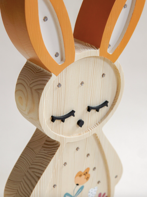 [r o o m G A G A ] Wooden Bunny Lamp - Spring Edition