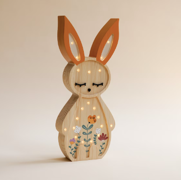 [r o o m G A G A ] Wooden Bunny Lamp - Spring Edition