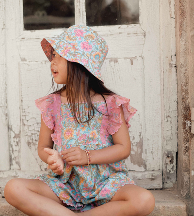 [Louise Misha] Sun Hat Lajik - Water River Flowers