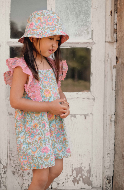 [Louise Misha] Sun Hat Lajik - Water River Flowers