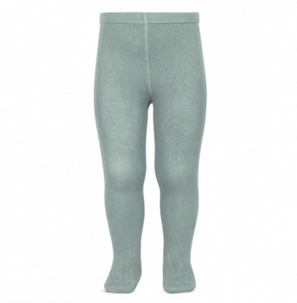 [Condor] Plain Stitch Basic Tights - [756 Dry Green]