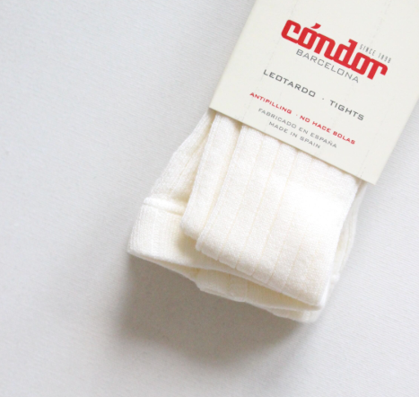 [Condor] Basic Rib Tights - [303 Beige]