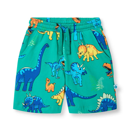 [Smafolk] Shorts with dinosaurs - Teal