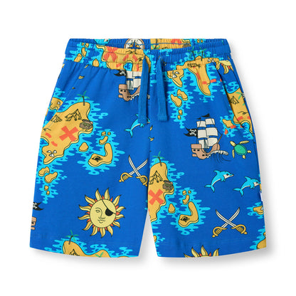 [Smafolk] Shorts with Pirate Map - Royal Blue