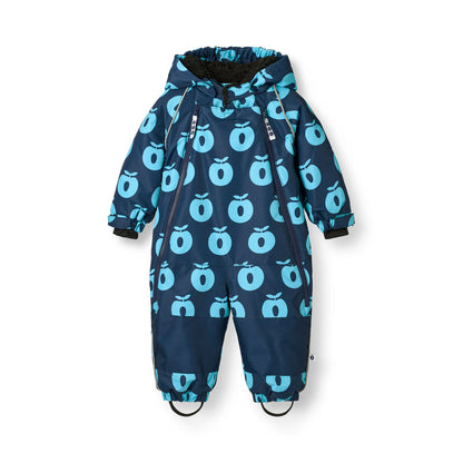 [Smafolk] Snowsuit For Toddlers With Apples - Midnight